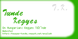 tunde kegyes business card